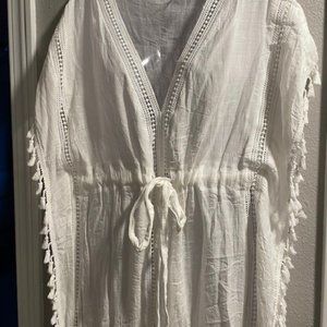 Cupshe White Lightweight Caftan Style Covering Sz S